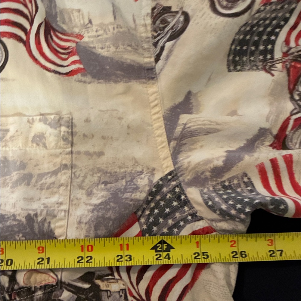 Morgan Creek Outfitters Men’s Patriotic Motorcycle Print Shirt SZ XXL - Picture 5 of 6